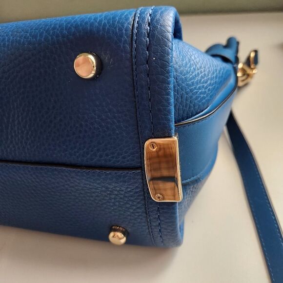Coach Swagger Pebble Leather Tote In Denim - Picture 6 of 16